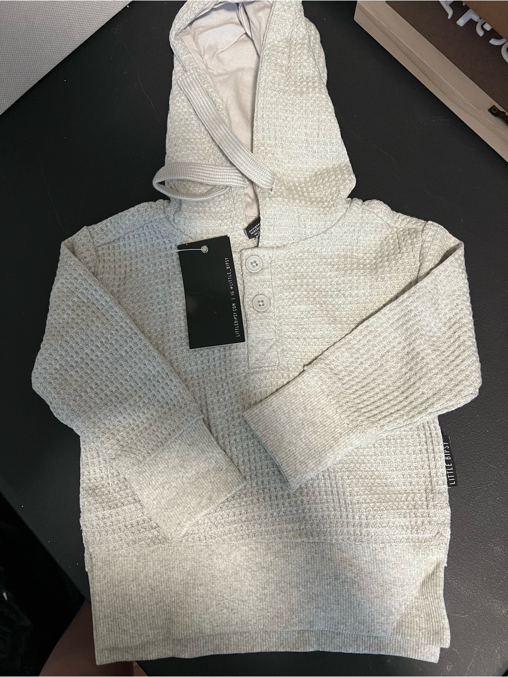 Little Bipsy Grey Thermal Hoodie